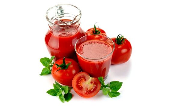 Japon diyeti için domates suyu